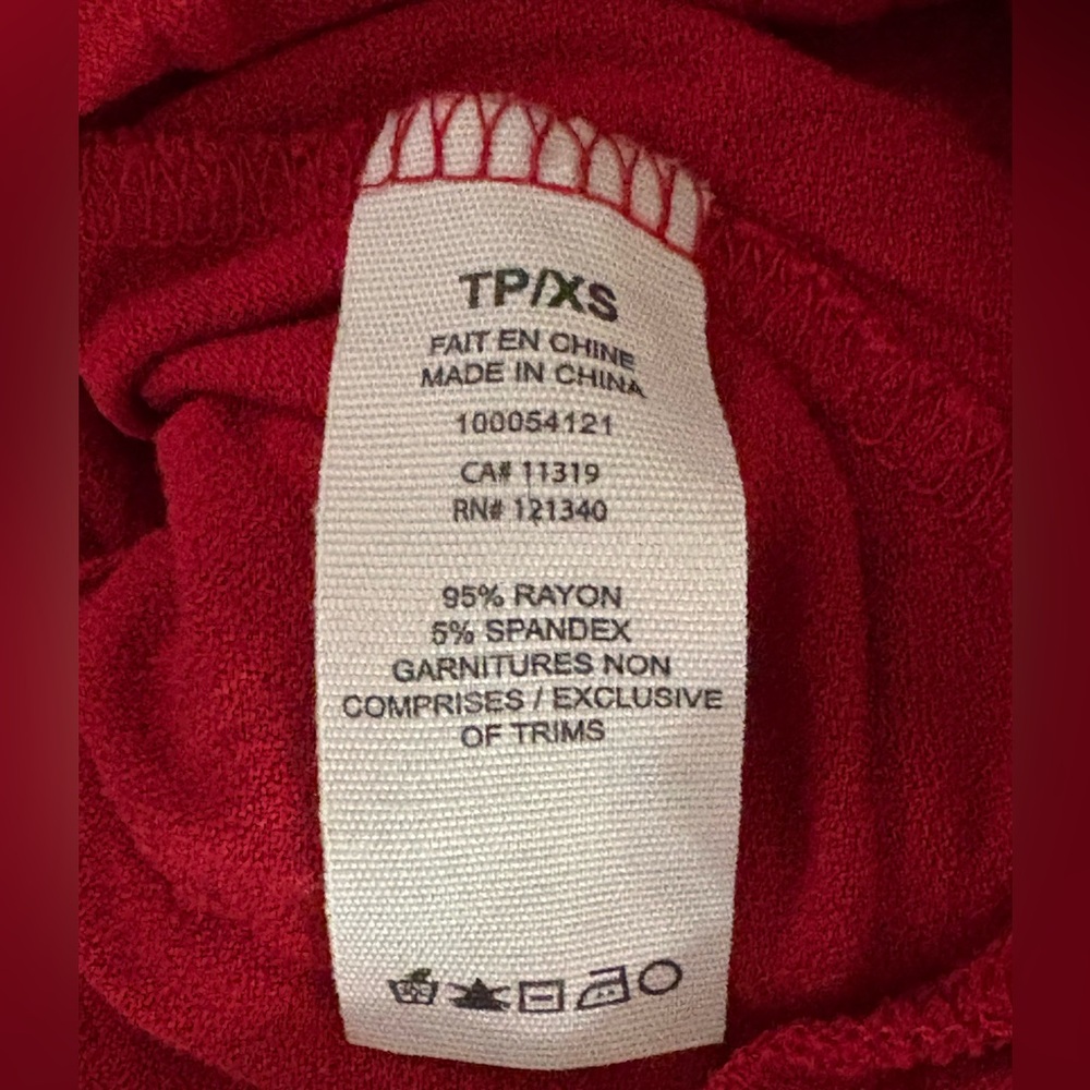 Garage Red Crop Wrap Blouse - Picture 6 of 6